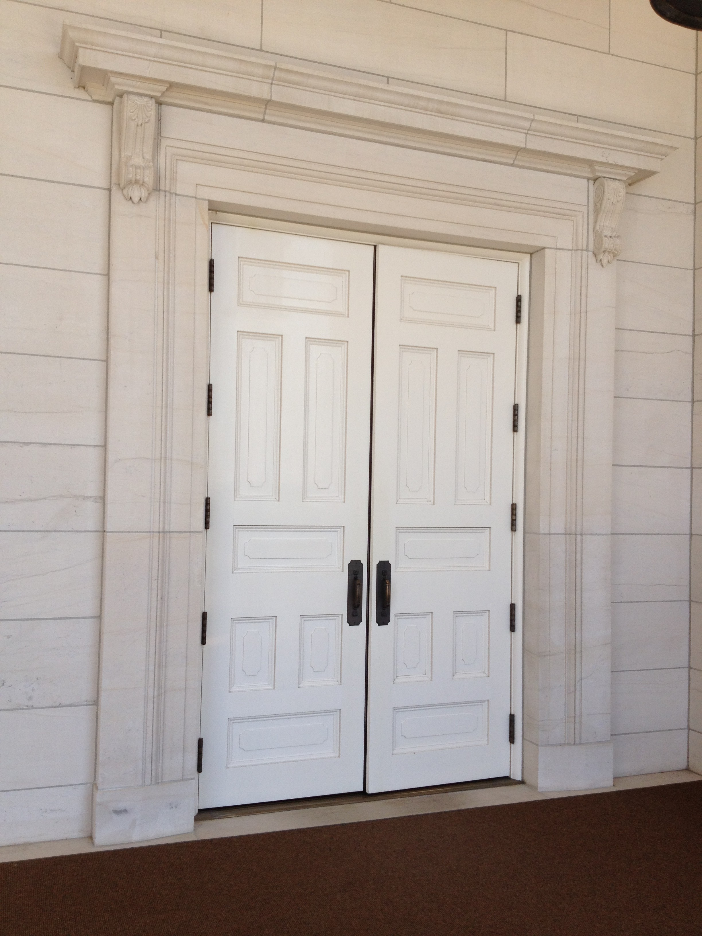 The doors of the Nauvoo temple were opening just a crack when I took this picture a year ago last spring.